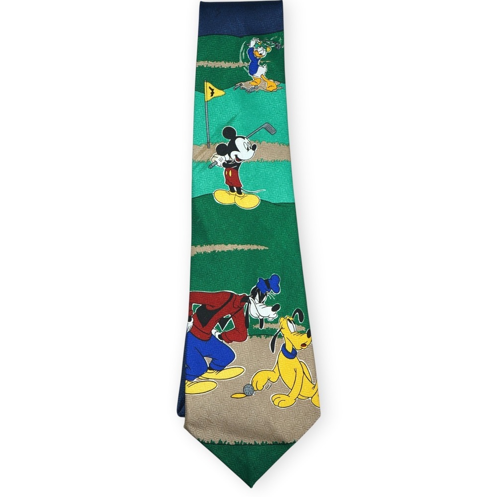 Vintage Mickey Mouse Golf Tie Mickey Unlimited Disney Goofy Donald Golf